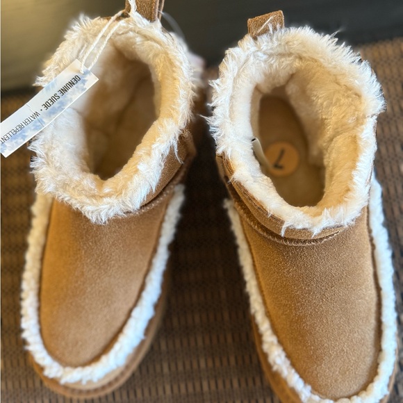 Women’s Chestnut Mini Platform Suede Boots – Size 7 – Brand New - Picture 3 of 8